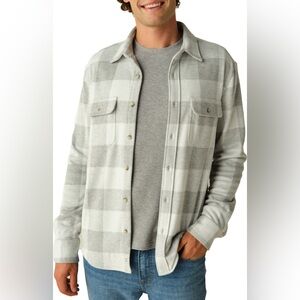 NWT Fair Harbor Dunewood Stretch Flannel Button-Up Shirt